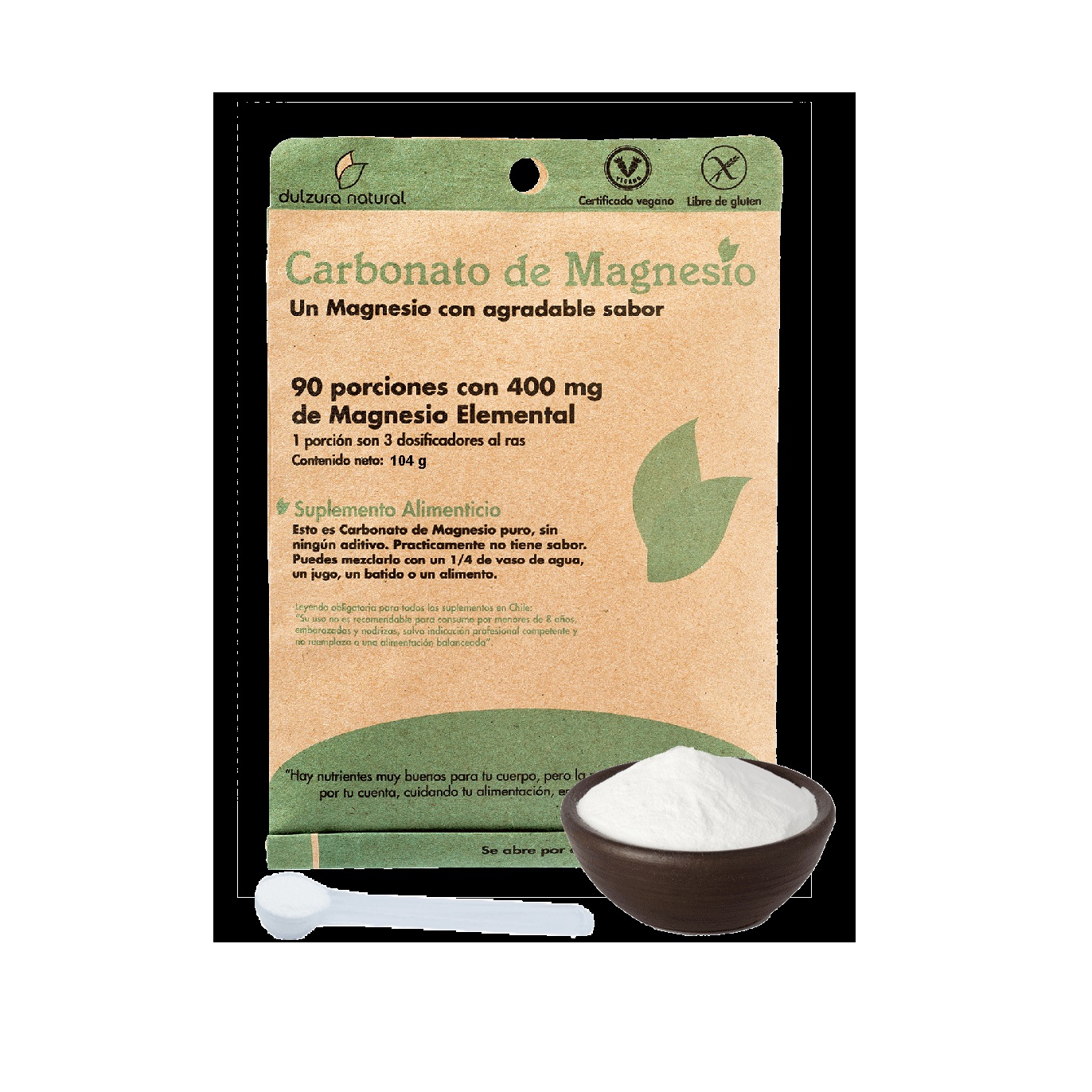 CARBONATO DE MAGNESIO 400 MG POLVO x 90 PORCIONES